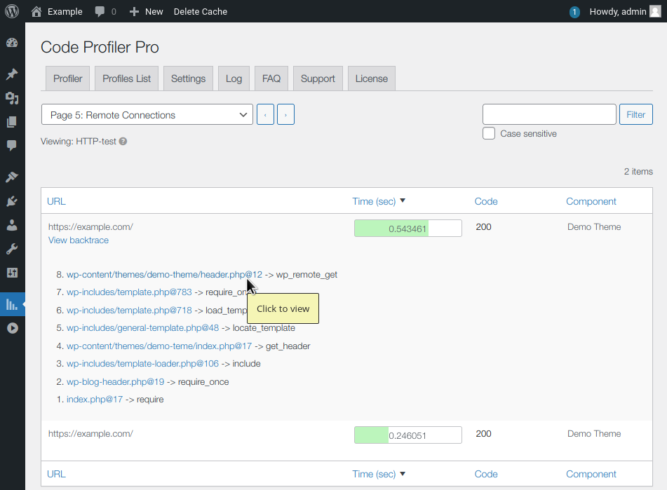 Code Profiler screenshot #5